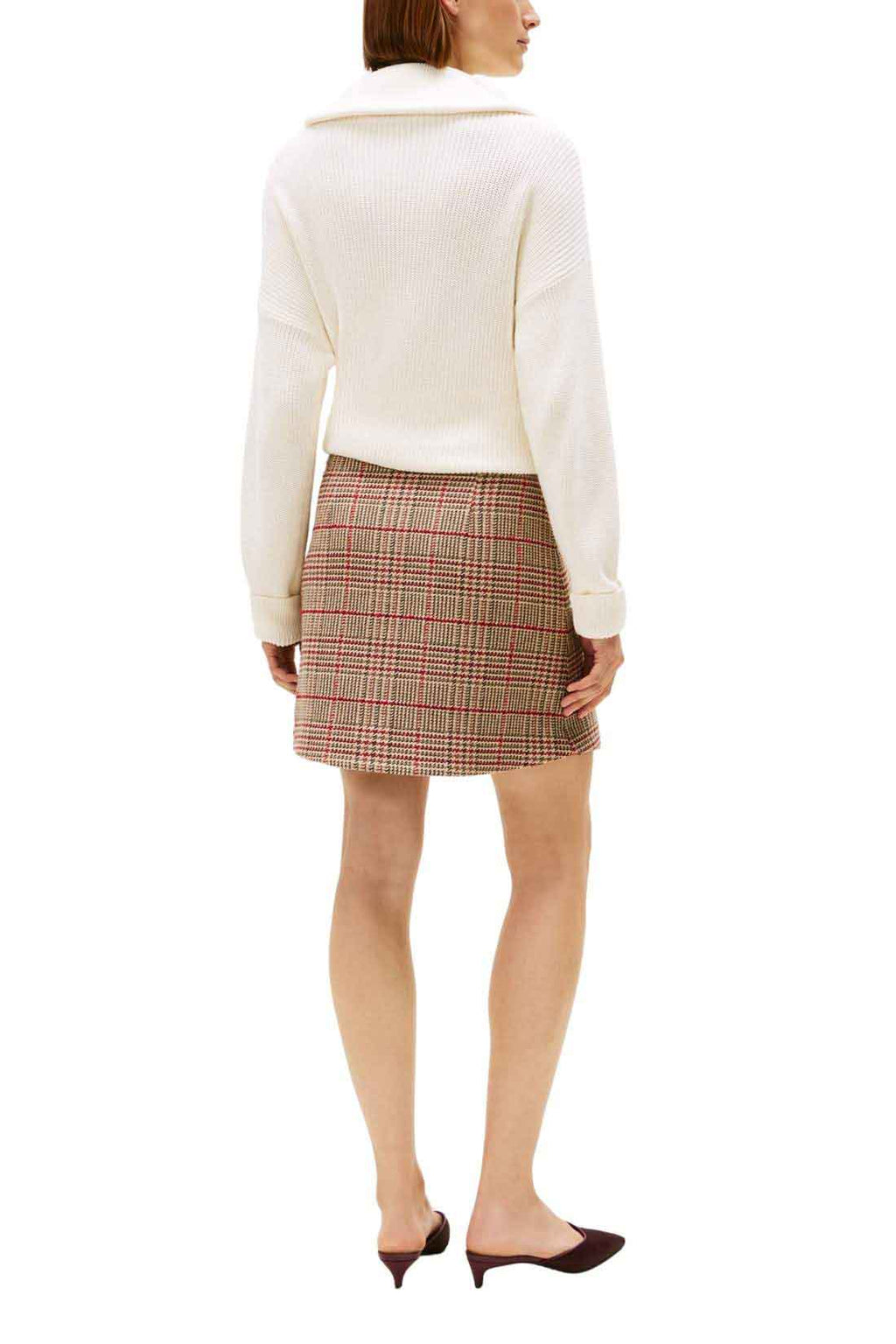 TOMMY HILFIGER - Minigonna donna in tweed a quadri-2