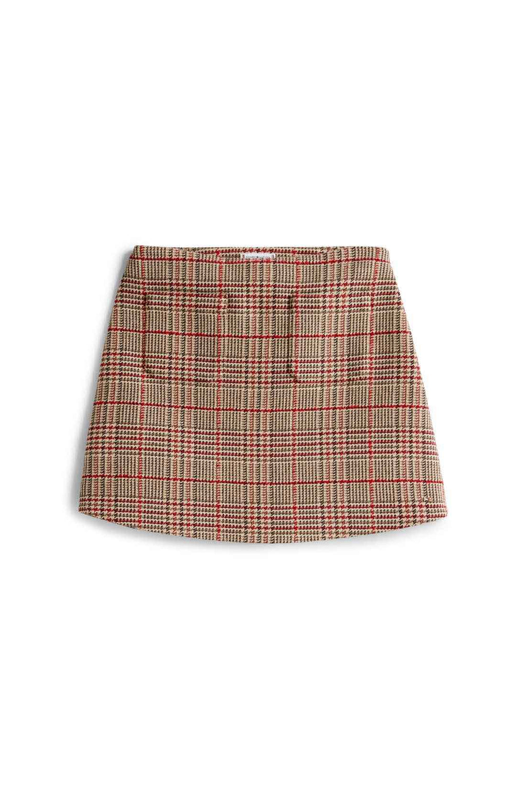 TOMMY HILFIGER - Minigonna donna in tweed a quadri-4